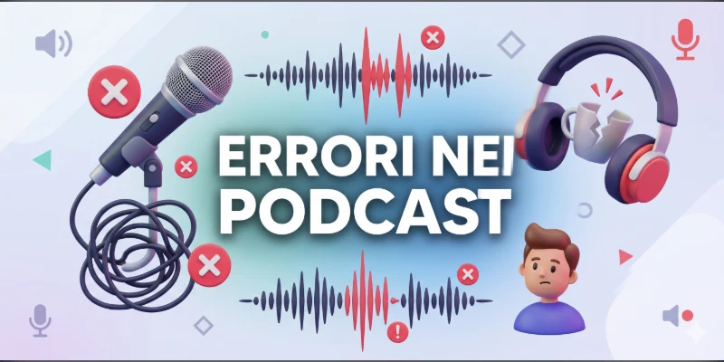 copertina errori nei podcast